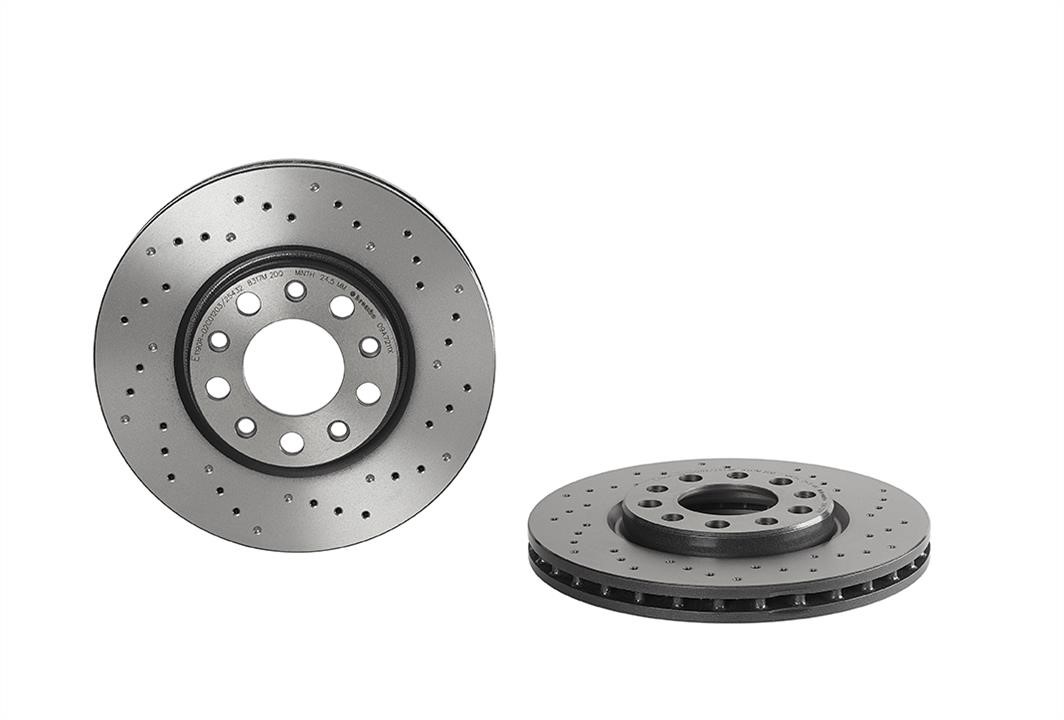 Brembo 09.A721.1X Ventilated brake disc with perforation 09A7211X: Buy near me in Poland at 2407.PL - Good price!