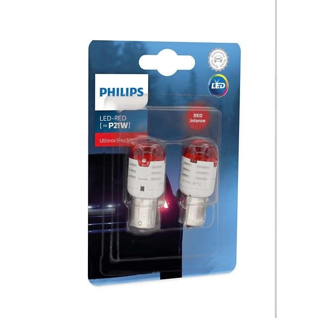 Philips 11498U30RB2 Lamp LED Philips Ultinon Pro3000 P21W Red 12V W1,75 (2 pcs.) 11498U30RB2: Buy near me in Poland at 2407.PL - Good price!