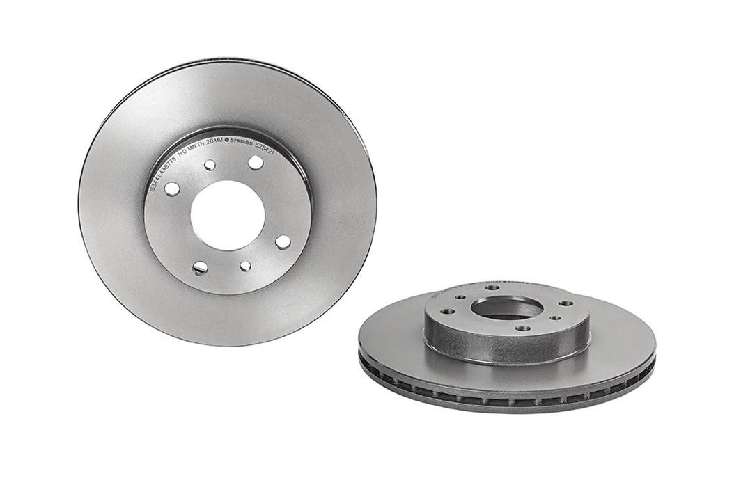 Brembo 09.5254.21 Диск гальмівний вентильований, 1 шт. 09525421: Приваблива ціна - Купити у Польщі на 2407.PL!