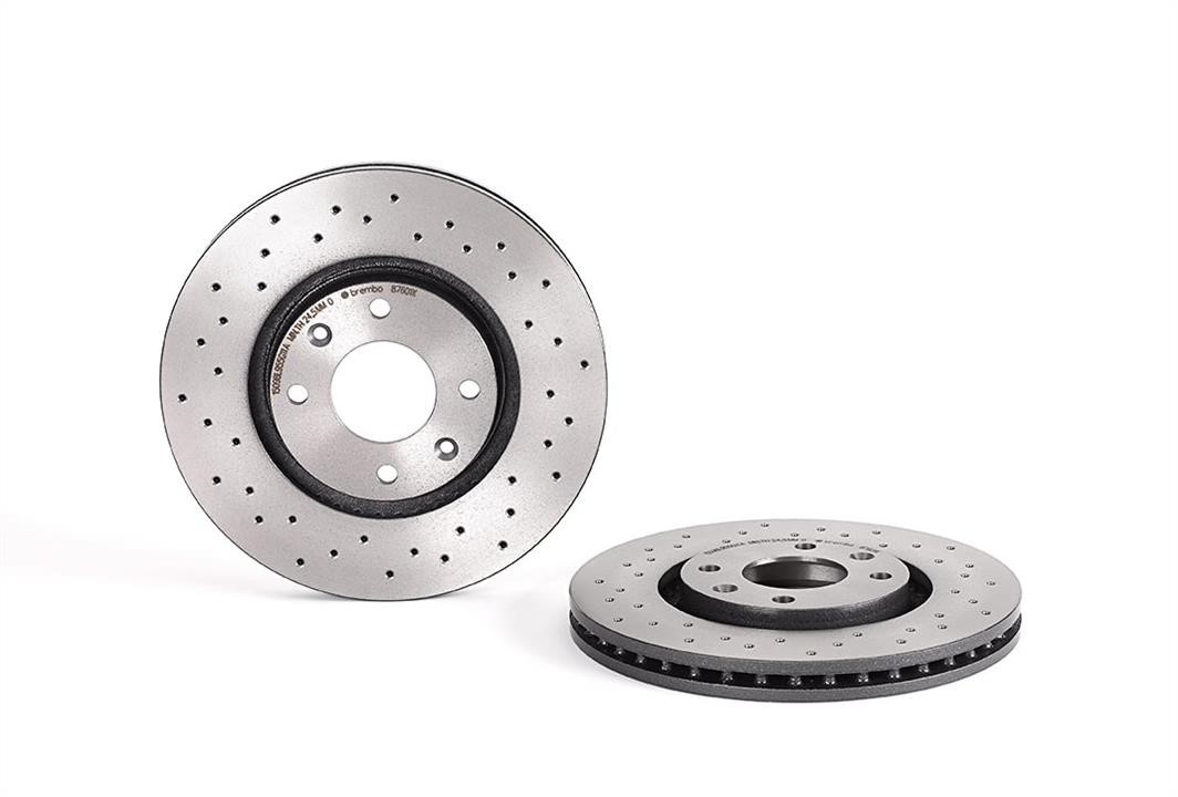 Brembo 09.8760.1X Ventilated brake disc with perforation 0987601X: Buy near me at 2407.PL in Poland at an Affordable price!