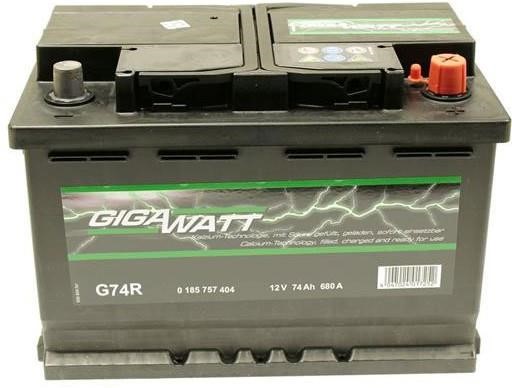Batería Giga GI-L374I. 74Ah - 680A(EN) 12V. Caja L3 (278x175x190mm