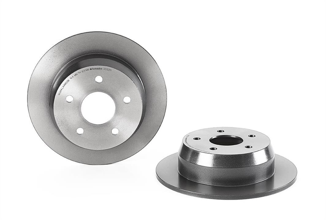 Brembo 08.A533.11 Rear brake disc, non-ventilated 08A53311: Buy near me in Poland at 2407.PL - Good price!