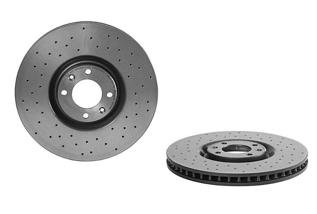 Brembo 09.A829.2X Ventilated brake disc with perforation 09A8292X: Buy near me in Poland at 2407.PL - Good price!