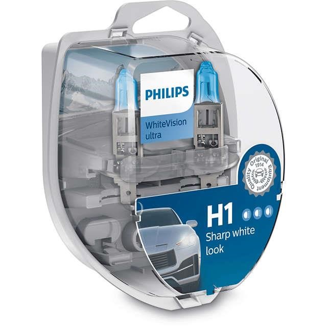 Philips 12258WVUSM Лампа галогенна Philips Whitevision Ultra 12В H1 55Вт 12258WVUSM: Приваблива ціна - Купити у Польщі на 2407.PL!