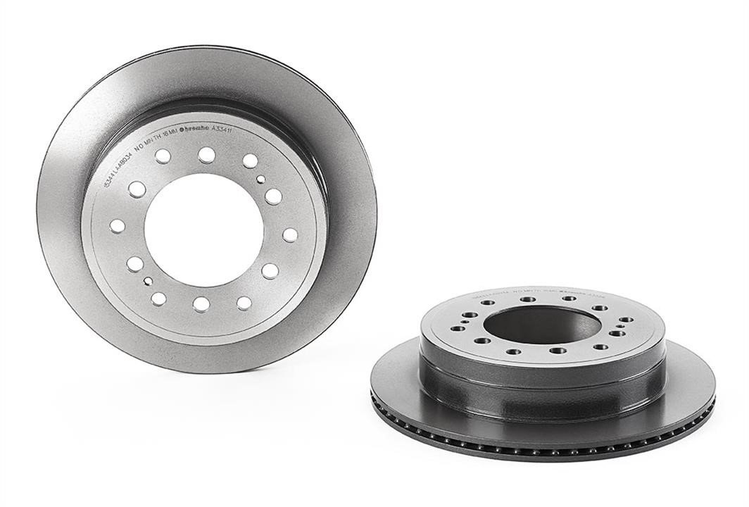 Brembo 09.A334.11 Rear ventilated brake disc 09A33411: Buy near me in Poland at 2407.PL - Good price!