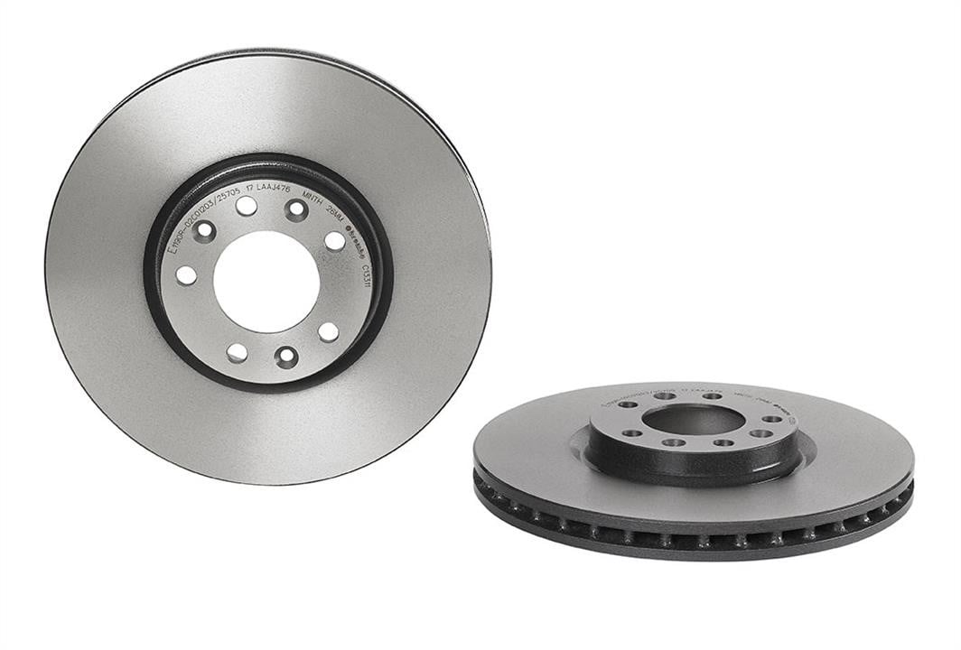 Scheibenbremsen Toyota Proace City Verso: 09C13311 Brembo Bremsscheibe vorne belüftet
