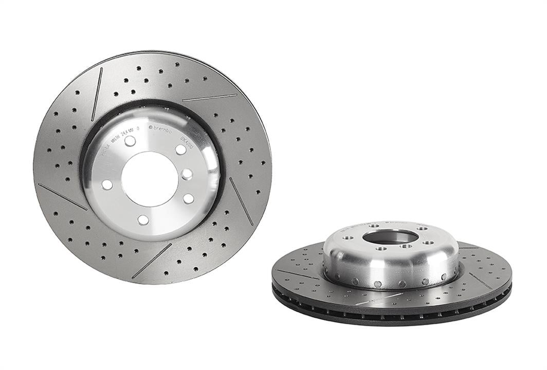 09C42013 Brembo Innenbelüftete Bremsscheibe mit Schichtung und Perforation