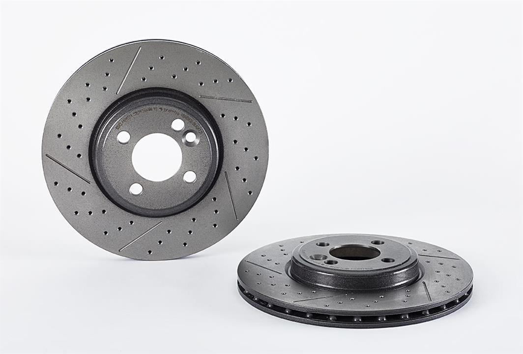 Brembo 09.A047.21 Ventilated brake disc with slotting and perforation 09A04721: Buy near me in Poland at 2407.PL - Good price!