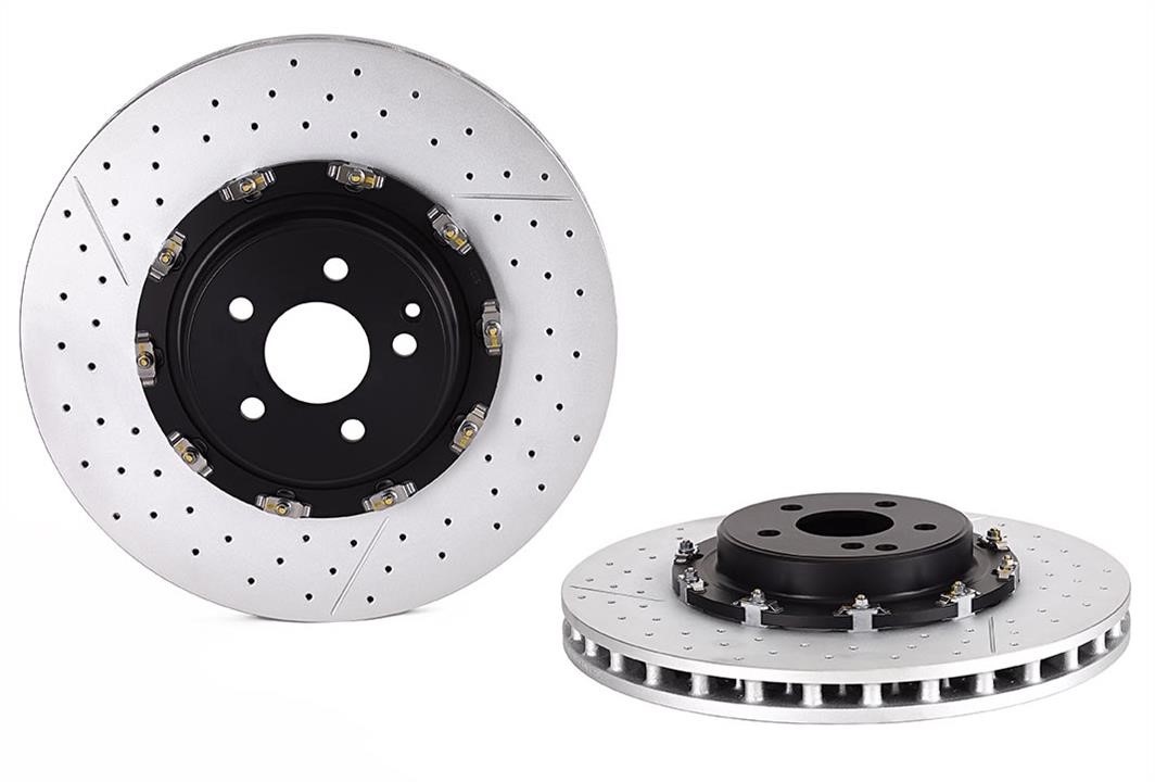 Brembo 09.8880.23 Ventilated brake disc with slotting and perforation 09888023: Buy near me in Poland at 2407.PL - Good price!