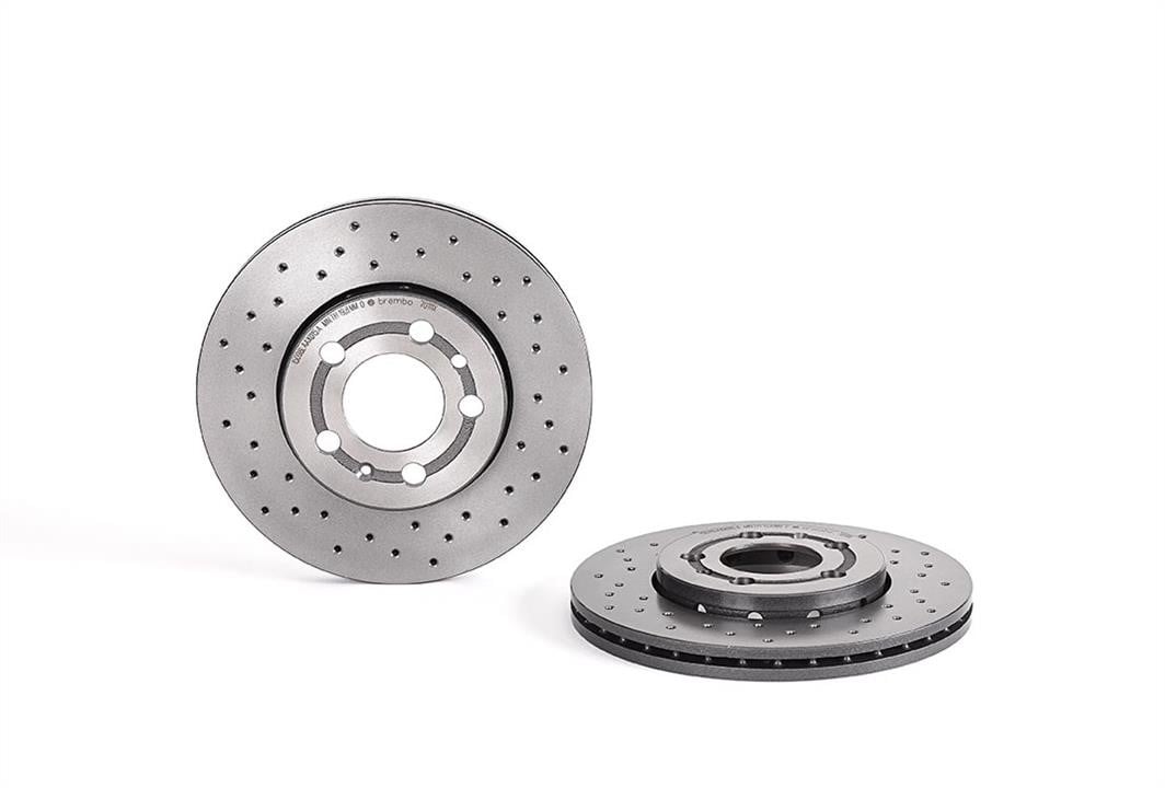 Brembo 09.7011.1X Ventilated brake disc with perforation 0970111X: Buy near me in Poland at 2407.PL - Good price!