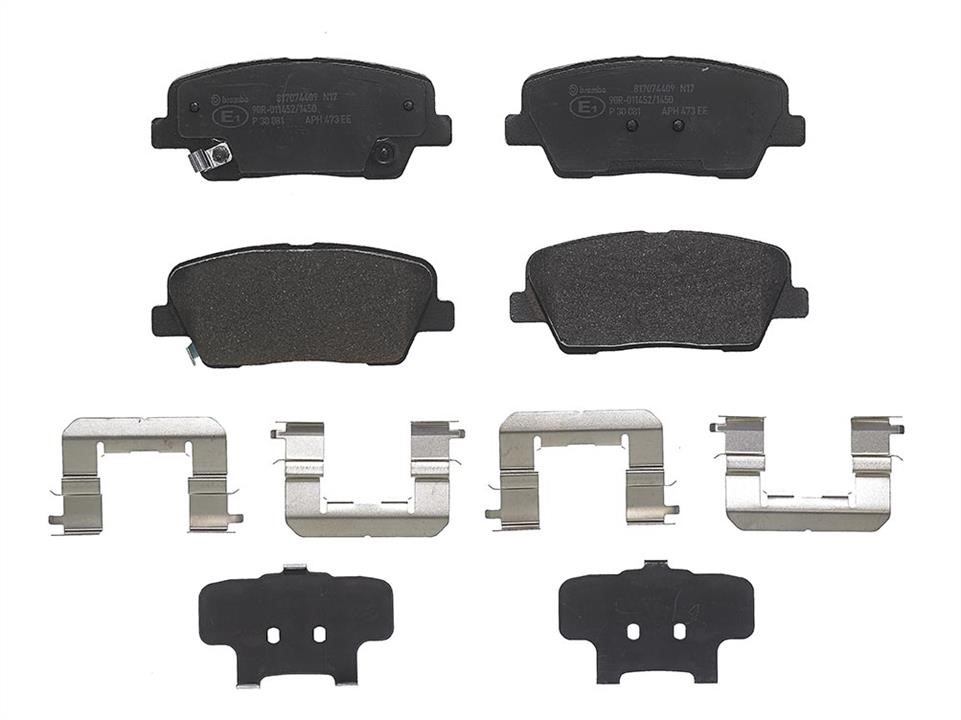 P30081 Brembo Klocki hamulcowe, zestaw