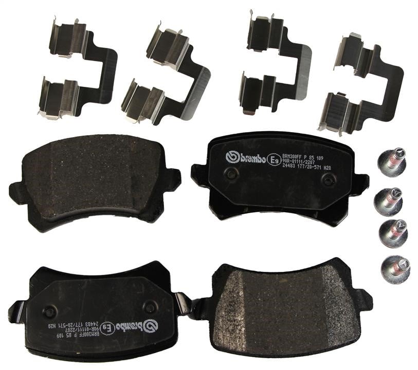 Bremsenteile Volkswagen Golf 5 (1K1) Hatchback (Volkswagen Golf 5 (1K1) Schrägheck): P85109 Brembo Bremsbelagsatz