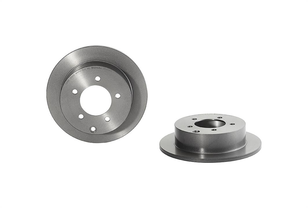 Brembo 08.A114.71 Rear brake disc, non-ventilated 08A11471: Buy near me in Poland at 2407.PL - Good price!