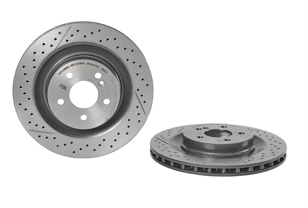 Brembo 09.9257.41 Ventilated brake disc with slotting and perforation 09925741: Buy near me in Poland at 2407.PL - Good price!