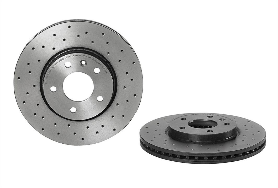 Brembo 09.B356.1X Ventilated brake disc with perforation 09B3561X: Buy near me in Poland at 2407.PL - Good price!