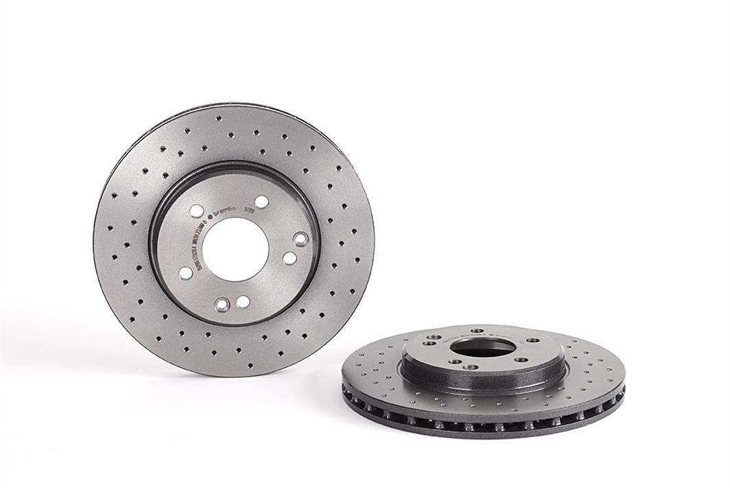 Brembo 09.8411.1X Ventilated brake disc with perforation 0984111X: Buy near me in Poland at 2407.PL - Good price!