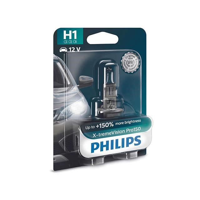 Żarówka halogenowa Philips X-Tremevision +150% 12V H1 55W +150% Philips 12258XVPB1