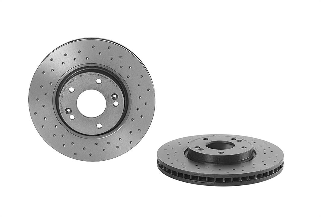 Brembo 09.A532.1X Ventilated brake disc with perforation 09A5321X: Buy near me in Poland at 2407.PL - Good price!