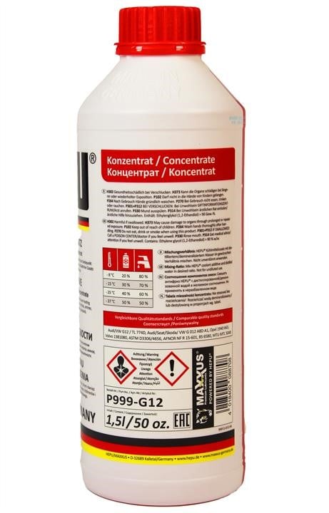 Antifreeze HEPU G12 red, concentrate, 1.5l Hepu P999-G12