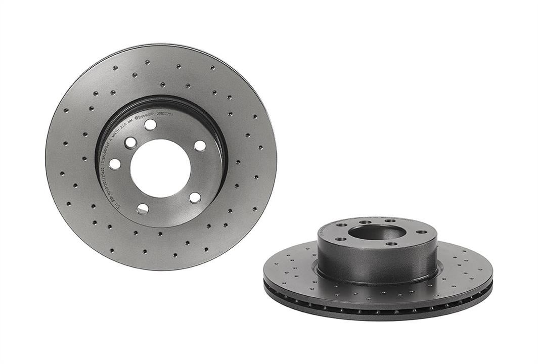Brembo 09.B337.2X Ventilated brake disc with perforation 09B3372X: Buy near me in Poland at 2407.PL - Good price!