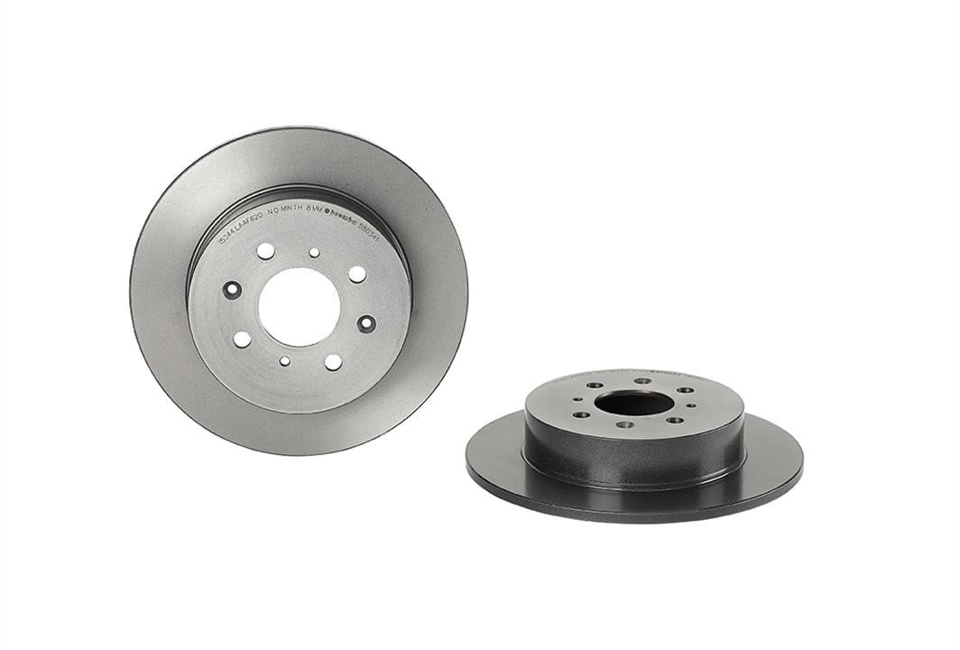 Диск тормозной МГ: 08580341 Brembo Тормозной диск задний невентилируемый