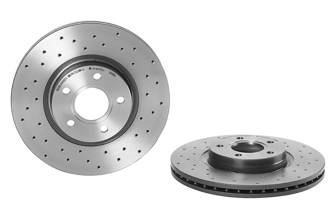 Brembo 09.9468.1X Ventilated brake disc with perforation 0994681X: Buy near me in Poland at 2407.PL - Good price!