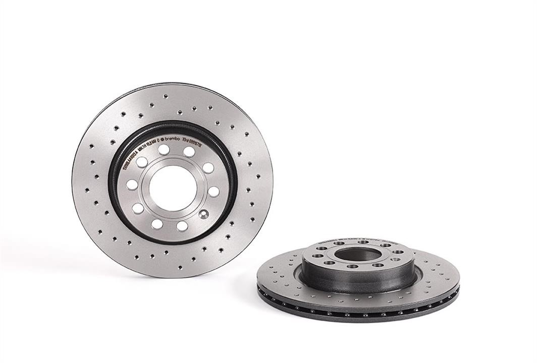Диски тормозные Volkswagen Beetle (Фольксваген Битл): 0991671X Brembo Тормозной диск вентилируемый с перфорацией