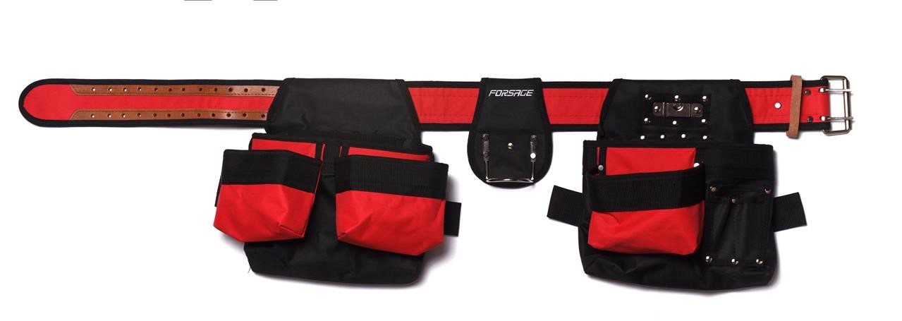 Forsage F-02R067 Сумка поясна монтажна з двома сумками для інструментів (три і дві кишені + металевий тримач) F02R067: Приваблива ціна - Купити у Польщі на 2407.PL!