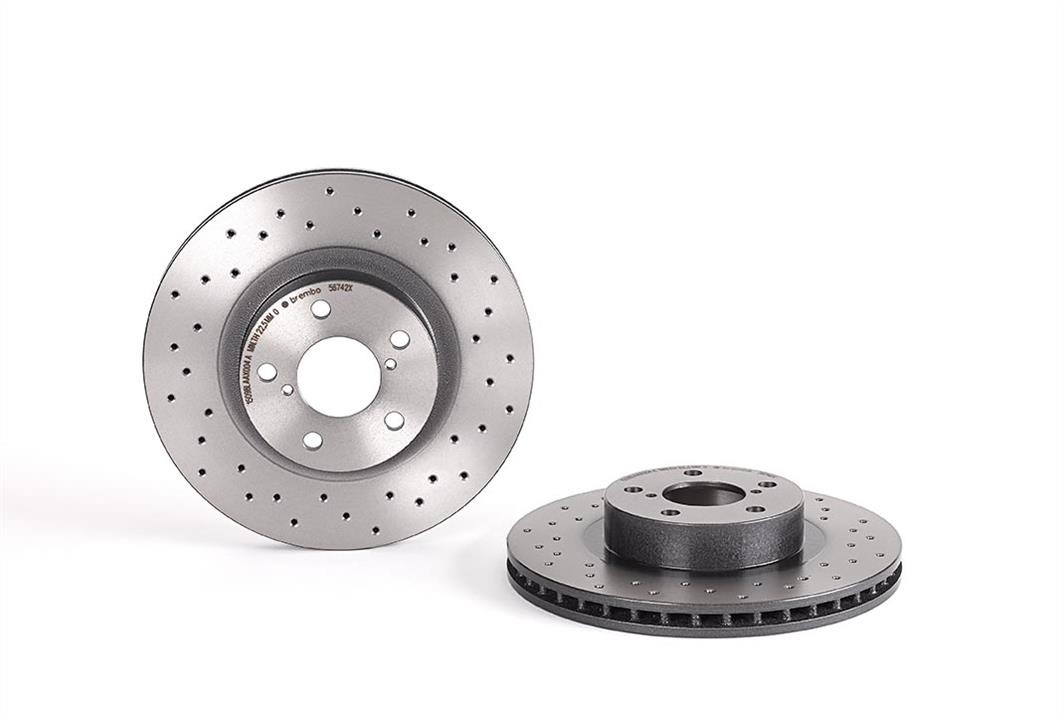 Brembo 09.5674.2X Ventilated brake disc with perforation 0956742X: Buy near me in Poland at 2407.PL - Good price!
