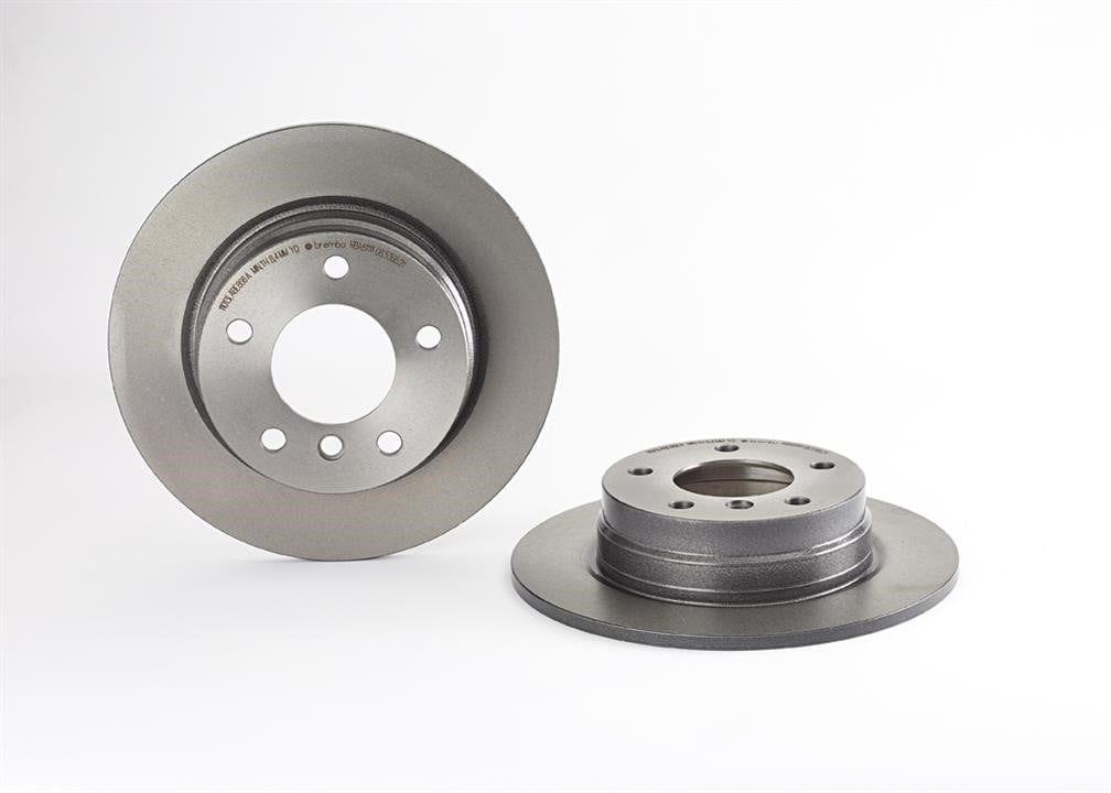 Brembo 08.5366.21 Rear brake disc, non-ventilated 08536621: Buy near me at 2407.PL in Poland at an Affordable price!