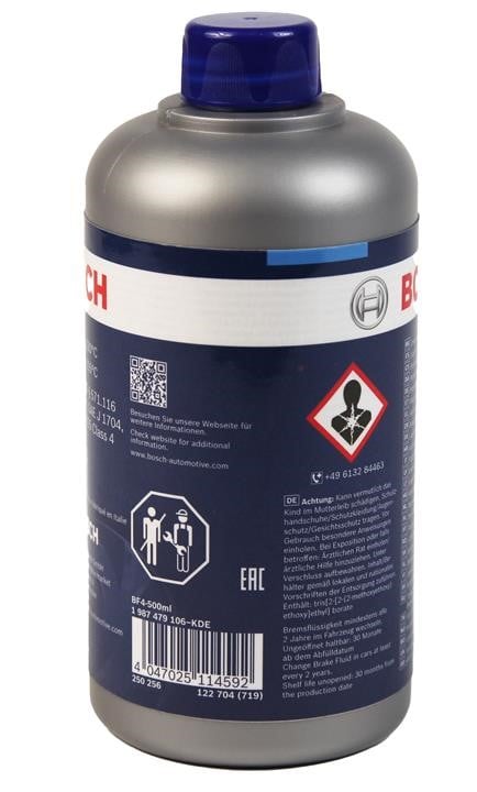 Brake fluid Bosch DOT 4, 0,5L Bosch 1 987 479 106