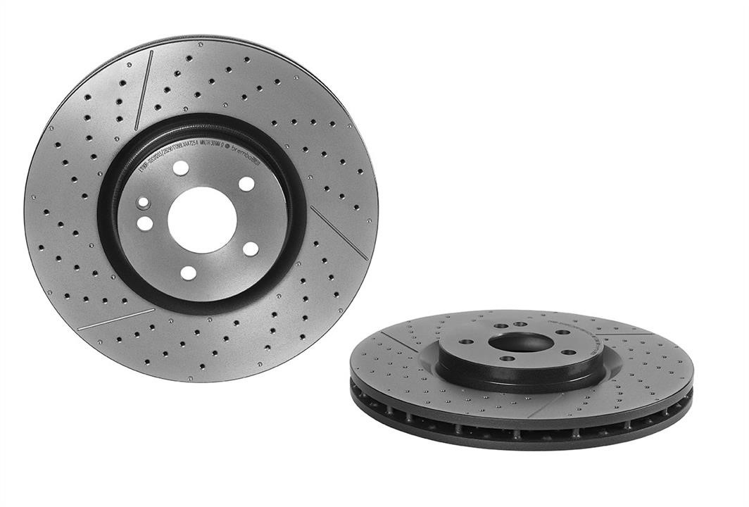 Brembo 09.B913.11 Ventilated brake disc with slotting and perforation 09B91311: Buy near me in Poland at 2407.PL - Good price!