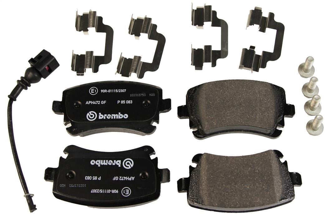 P85083 Brembo Klocki hamulcowe, zestaw