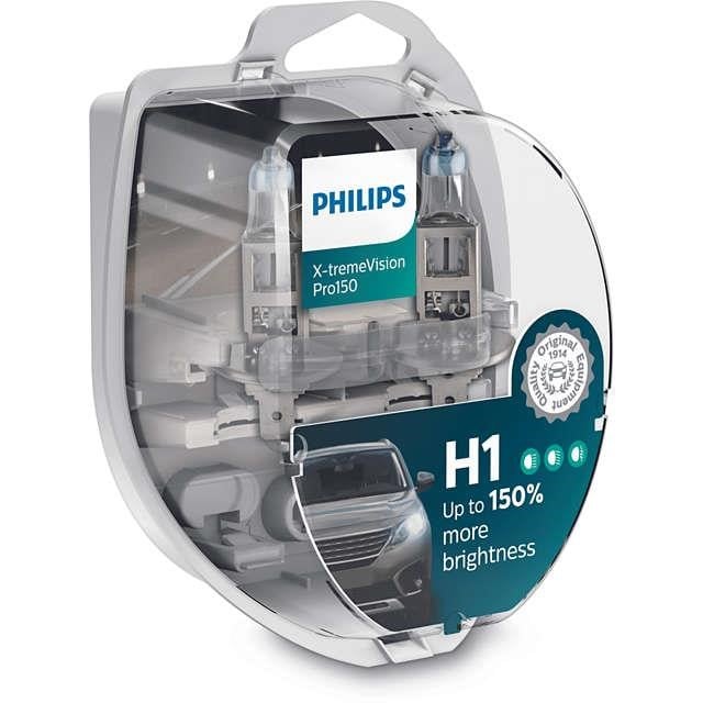 Halogen lamp Philips X-Tremevision +150% 12V H1 55W +150% Philips 12258XVPS2