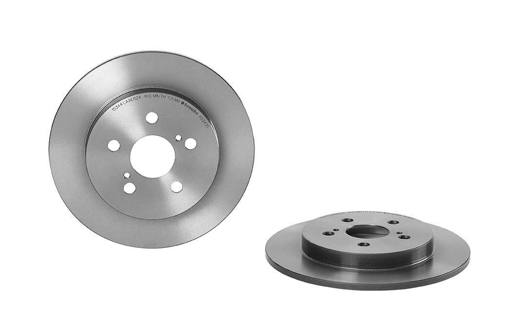 Brembo 08.A534.31 Rear brake disc, non-ventilated 08A53431: Buy near me in Poland at 2407.PL - Good price!