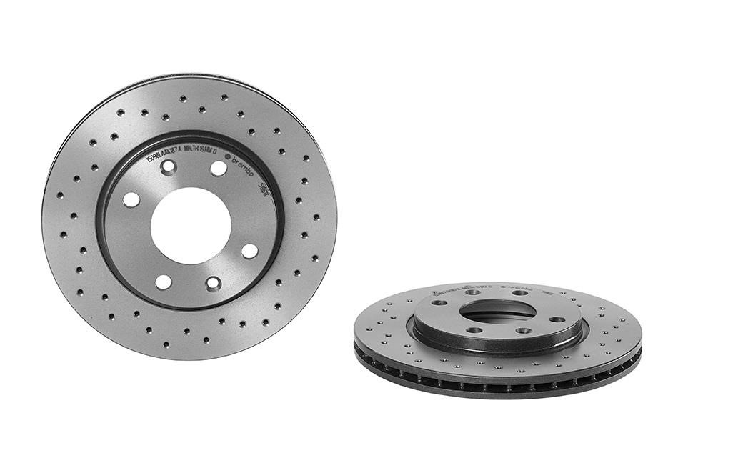 Brembo 09.5196.1X Ventilated brake disc with perforation 0951961X: Buy near me in Poland at 2407.PL - Good price!