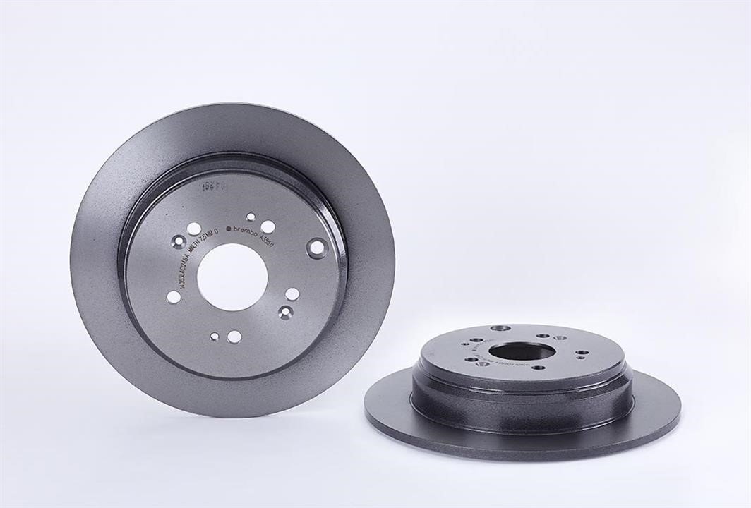 Brembo 08.A355.11 Rear brake disc, non-ventilated 08A35511: Buy near me at 2407.PL in Poland at an Affordable price!