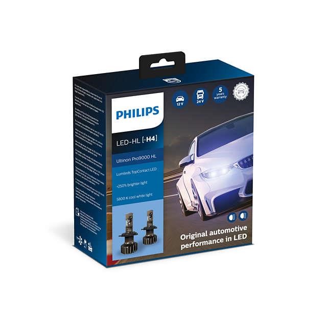 Philips 11342U90CWX2 LED lamps Philips Ultinon Pro9000 + 250% H4 13.2V 18W 5800K kit (2 pcs.) 11342U90CWX2: Buy near me in Poland at 2407.PL - Good price!