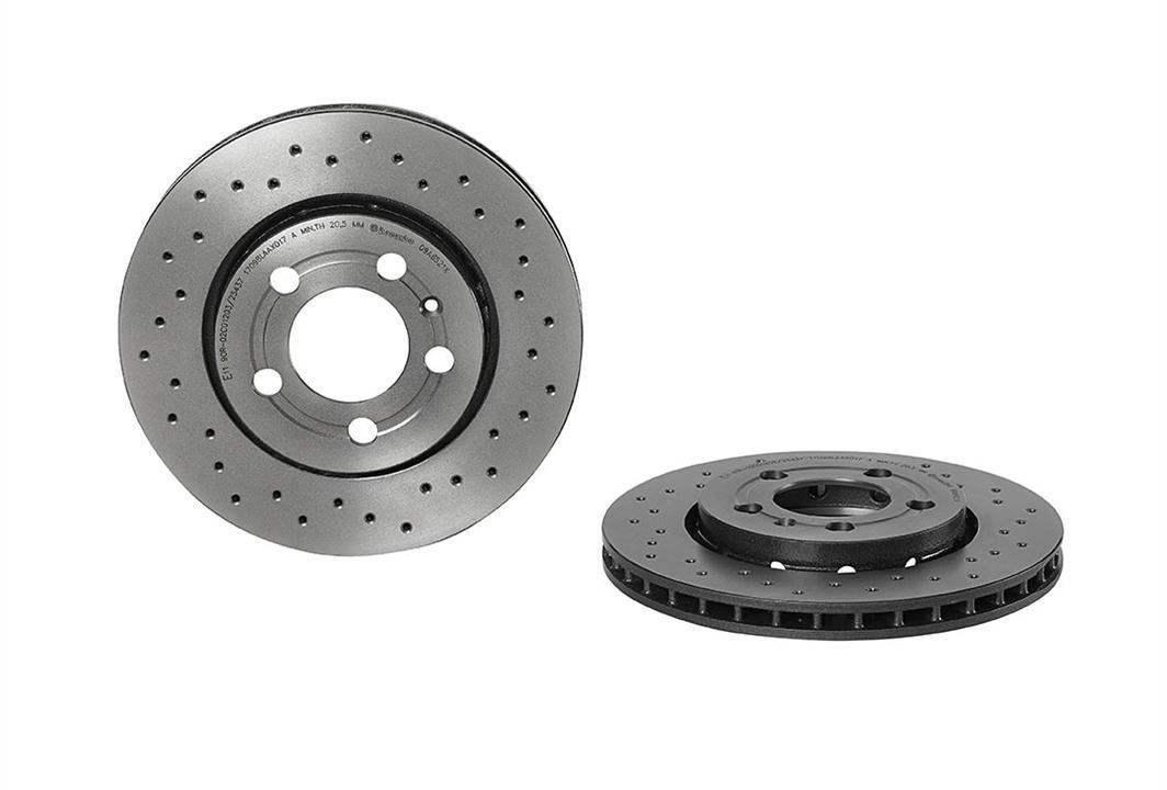 Brembo 09.A652.1X Ventilated brake disc with perforation 09A6521X: Buy near me in Poland at 2407.PL - Good price!
