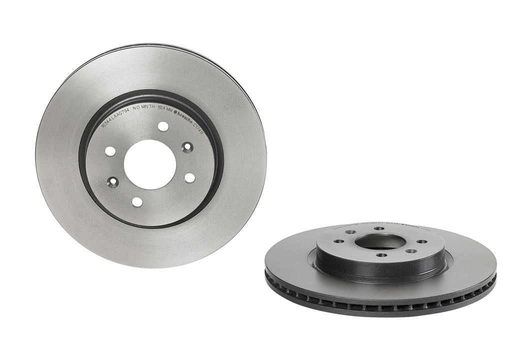 09C17411 Brembo Bremsscheibe vorne belüftet