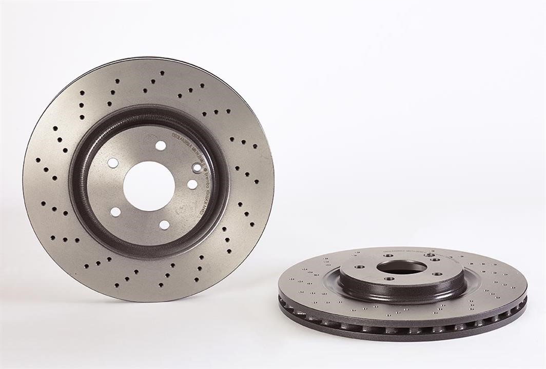 Brembo 09.A448.21 Ventilated brake disc with perforation 09A44821: Buy near me at 2407.PL in Poland at an Affordable price!
