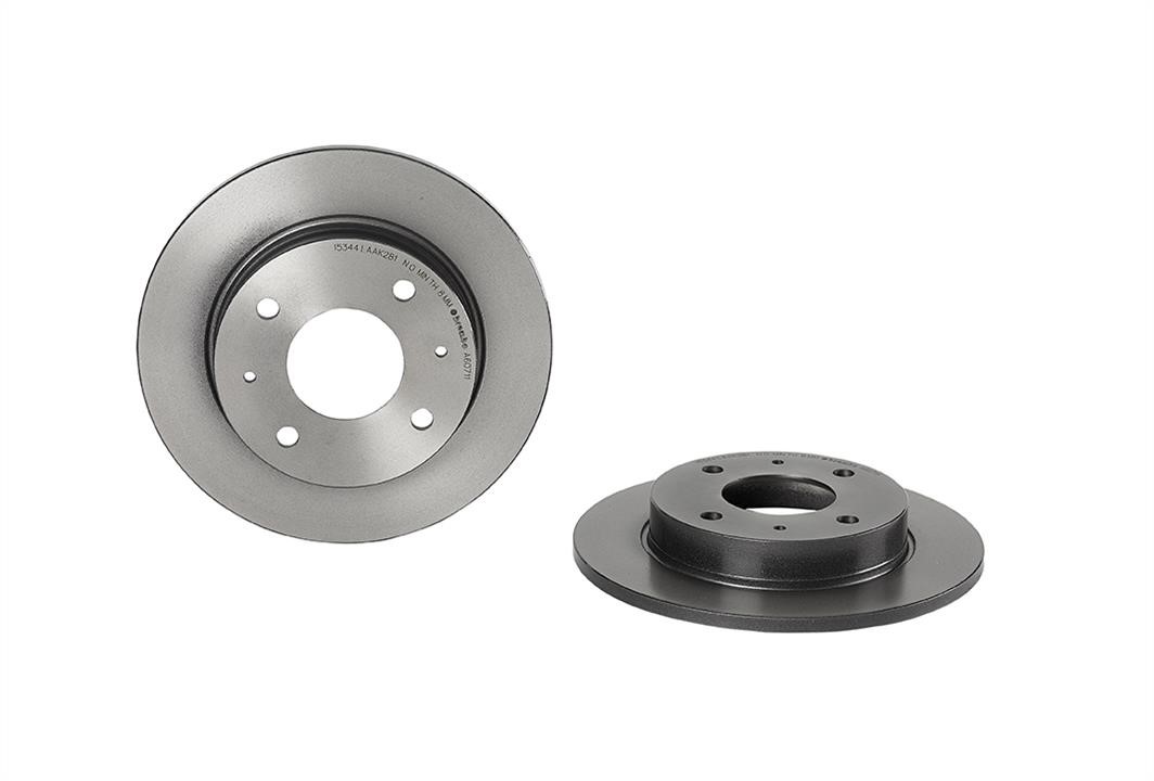 Brembo 08.A607.11 Rear brake disc, non-ventilated 08A60711: Buy near me in Poland at 2407.PL - Good price!