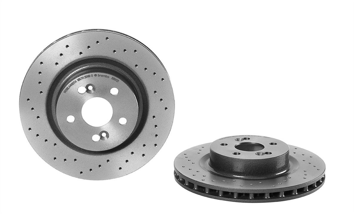 Brembo 09.8904.21 Ventilated brake disc with perforation 09890421: Buy near me in Poland at 2407.PL - Good price!