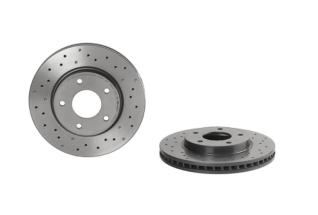 09B6471X Brembo Innenbelüftete Bremsscheibe perforiert