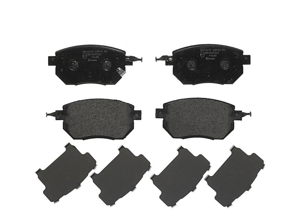 P56051 Brembo Klocki hamulcowe, zestaw