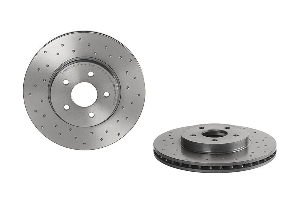 Brembo 09.8665.1X Ventilated brake disc with perforation 0986651X: Buy near me in Poland at 2407.PL - Good price!