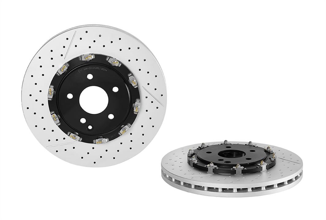 Brembo 09.9254.33 Ventilated brake disc with slotting and perforation 09925433: Buy near me in Poland at 2407.PL - Good price!