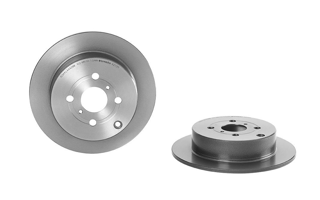 Brembo 08.A273.11 Rear brake disc, non-ventilated 08A27311: Buy near me in Poland at 2407.PL - Good price!