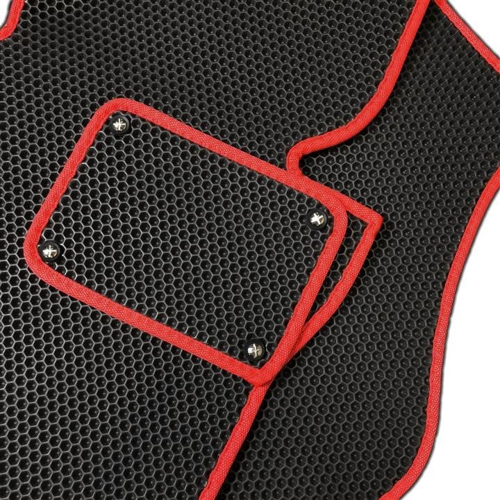 EVA Dywaniki VWCADG3FAPV-HGRRE20000 Interior mats 2 pcs for Volkswagen Caddy G3 Pass Van Automat Front wheeldrive, Honeycomb, Color: Grey + Red VWCADG3FAPVHGRRE20000: Buy near me in Poland at 2407.PL - Good price!