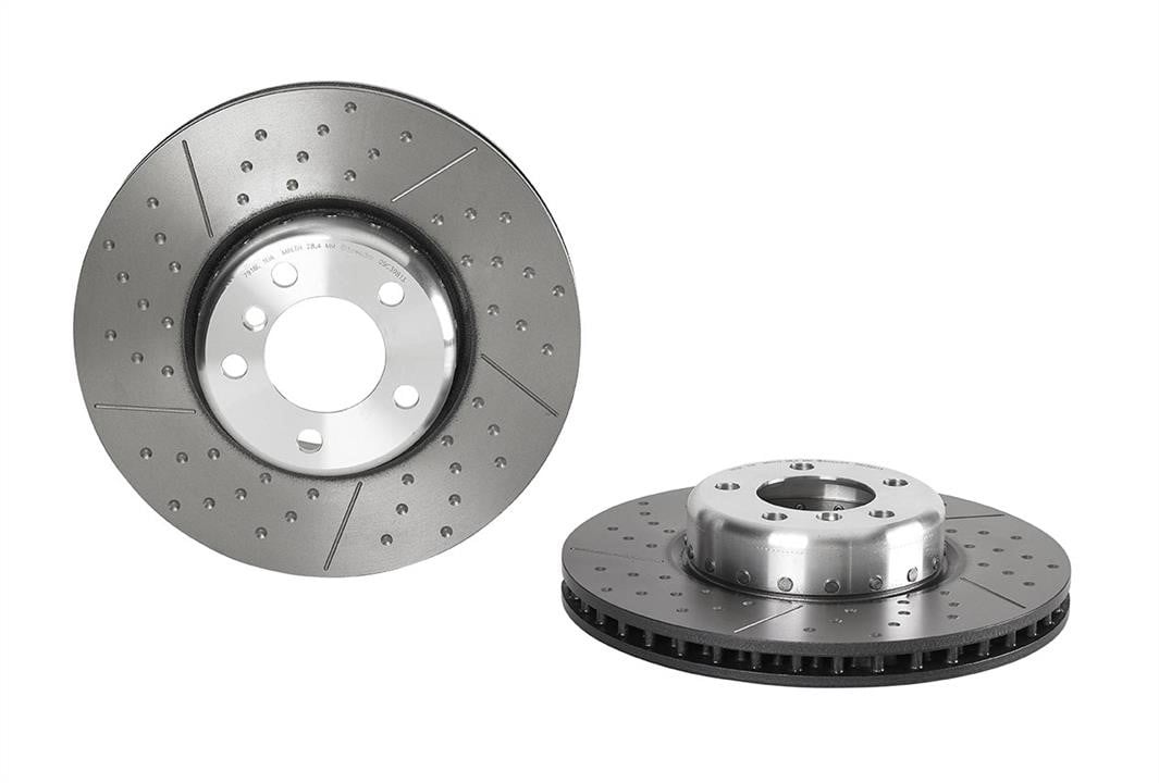 Brembo 09.C398.13 Ventilated brake disc with slotting and perforation 09C39813: Buy near me in Poland at 2407.PL - Good price!